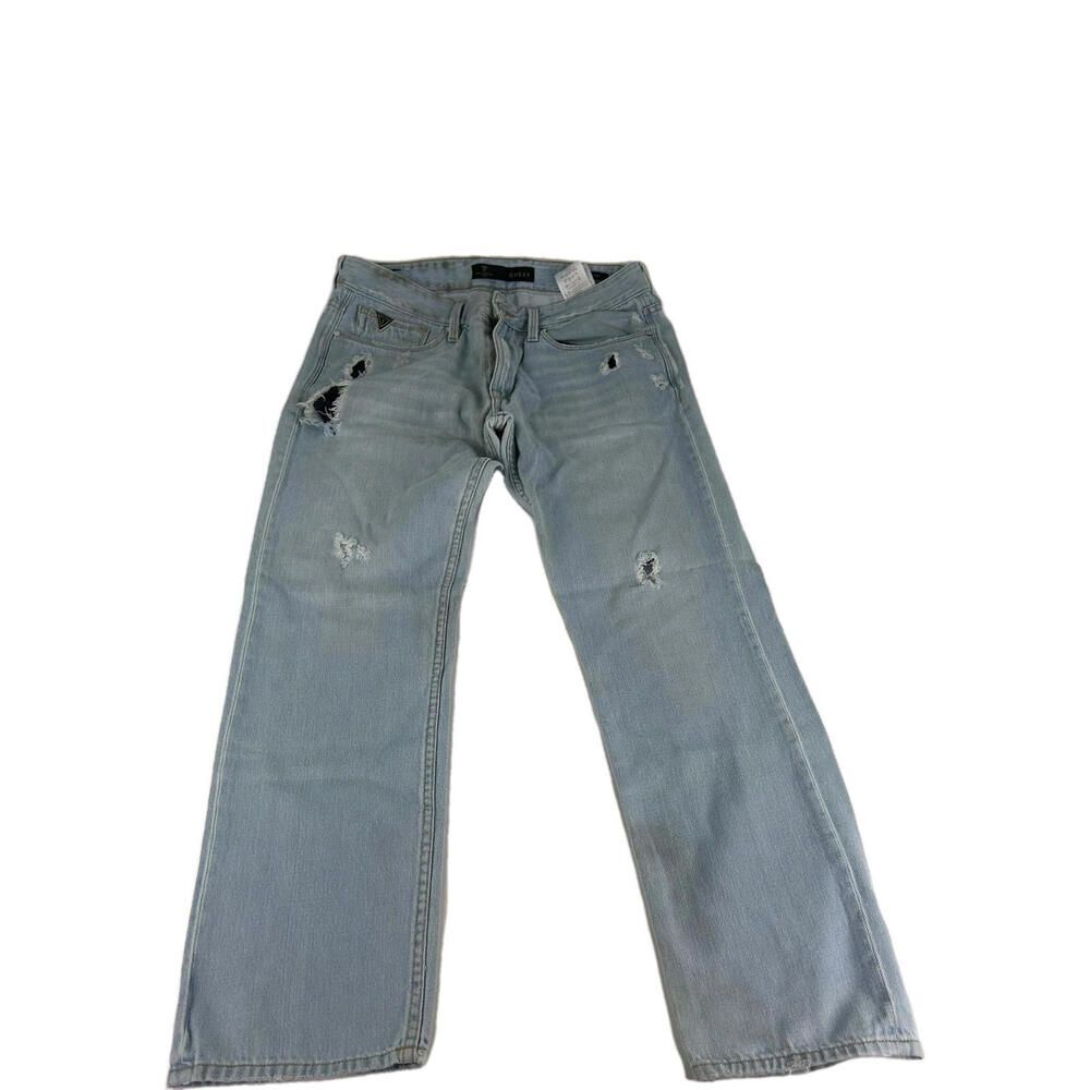 Guess Men's Slim Straight Fit Jeans - Light Blue